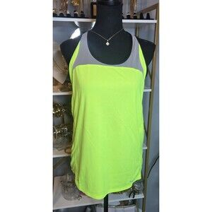 Nike Dri-FIT Tank Top Women’s Medium Neon Yellow Racerback Mesh Athletic Running